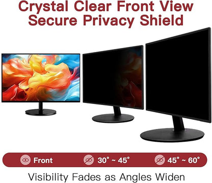 2 Pack 23 Inch Privacy Screen for Computer Monitor 16:9 Aspect Ratio, Eye Protection Anti Glare Computer Screen Cover, Removable Anti-Scratch Computer Screen Privacy Shield for 23'' Widescreen Monitor