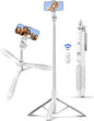 71" Phone Tripod Selfie Stick, All-in-1 with Remote, Extendable Cell Phone Tripod for iPhone, Smartphone Stand for Selfie/Video Recording/Photo/Live Stream/Vlog