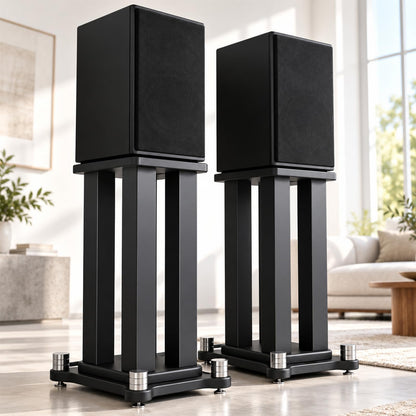 27.5" Bookshelf Speaker Stands Pair, 110 lb Capacity, for Studio Monitors
