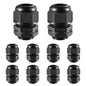 RTHIEAI 50 PCS 1/4"(4-8mm) NPT Nylon Cable Gland Joints with Gaskets, IP68 Adjustable Lock Nut Strain Relief Cord Grip Waterproof Cable Glands - UL Listed and RoHS Compliant