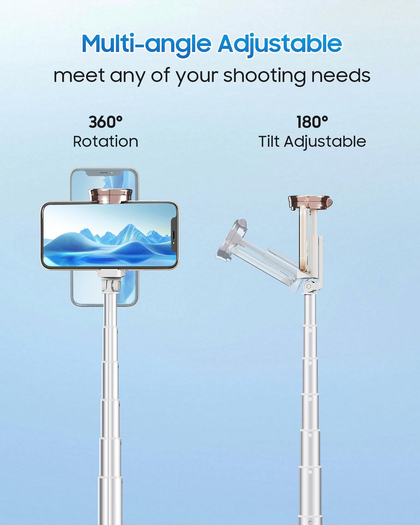 ACKIMA 67" Selfie Stick Tripod with Wireless Remote for iPhone and Android