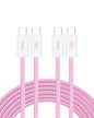 Belkin USB C to USB C 60W Braided Cable 2 Pack, 6.6ft iPhone Charger Cord