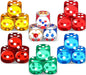 Seenelling 25 mm 18 Pcs Casino Theme Party Dice Large Opaque Jumbo Acrylic D6 Dice for Casino, Craps, Table Games and Board Games (Clear Color)