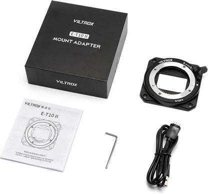 VILTROX E-T10 II Lens Mount Adapter, E Mount Lens to Z-CAM Cinema Cameras Autofocus Adapter Converter Compatible with Sony E Mount Lens to Z-CAM E2-M4 E2-S6 E2-F6 E2-F8 Cinema Cameras