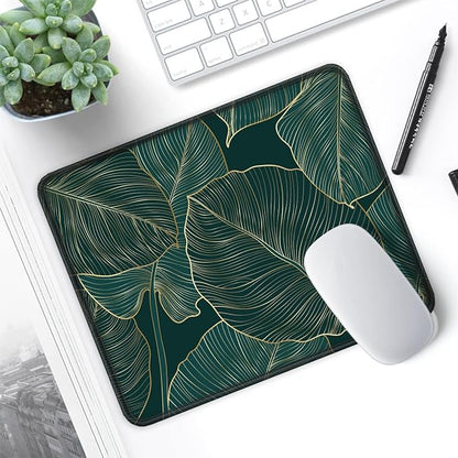 ITNRSIIET Mouse Pad with Stitched Edge Premium Textured Smooth Precise Operation Waterproof Washable Non-Slip Rubber Base Desktop Protection Mat, 10.2×8.3×0.12 inches, Palm Texture