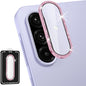 for Samsung Galaxy A26/A36/A56 Camera Lens Protector, Individual Metal Ring Tempered Glass Lens Cover, [Strong Adsorption] Scratch Resistant Ultra-Thin HD Clear Lens Cover, 1 Set-Pink