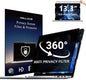 4-Way Laptop Privacy Screen Shield 13.3 Inch, Removable 16:9 Aspect 360° Privacy Filter Screen Protector for 13.3 Inch Laptop Computer, Anti Glare Blue Light Slide Mount Tabs Cover for Generic Laptop