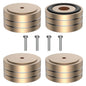 Tertullus 4 Pcs Speaker Feet Aluminum HiFi Turntable Feet Isolation Feet Aluminum Stand Speakers Spikes Audio Pads 58x22mm for HiFi Amplifier/Speaker/Turntable/Player(Gold)