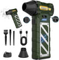 Electric Air Duster-Compressed Air Duster,60mph Wind Stepless Speed Canned Air for PC/Computer/Blaster/Electronics/Home Cleaning, 150000RPM Air Blower to Spray Air Can Dust Off Keyboard Cleaner(Green)
