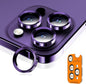 Camera Lens Protector for iPhone 16 Pro Max/16 Pro/15 Pro Max/15 Pro/14 Pro Max/14 Pro, Sapphire Glass Metal Individual Camera Cover Screen, Anti-drop, Scratch Resistant, Case Friendly- Deep Purple