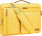 MOSISO 360 Protective Laptop Shoulder Bag,13 inch Computer Bags Compatible with MacBook Air M4 M3 M2 M1 2025-2018/Pro 13 2025-2016,Side Open Messenger Bag with 4 Zipper Pockets, Yellow