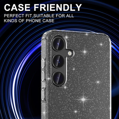 Avocase for Samsung Galaxy S25 Plus Camera Lens Protector, Individual Metal Ring Tempered Glass Lens Cover, [Strong Adsorption] Scratch Resistant Ultra-Thin HD Clear Lens Cover, 1 Set-Black