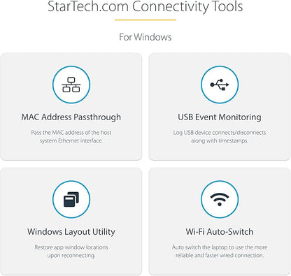 StarTech.com USB-C Docking Station for MacBook Pro M1 M2 M3 M4 and Windows, 4K 60Hz HDMI Video, HDR10, USB 5Gbps Hub, 100W Laptop Charging, GbE
