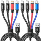 Multi Charging Cable(3Pack 4FT), 3 in 1 Charging Cable for Multiple Devices