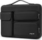 MOSISO 360 Protective Laptop Case 15 inch, Laptop Sleeve Compatible with MacBook Air 15 M4 A3241 M3 A3114 M2 A2941 2025-2023, Dell XPS 15, Side Open Bag with 2 Raised&1 Flapover Pockets, Black