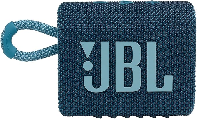 JBL Go 3 Portable Bluetooth Speaker - Waterproof and Dustproof, Available in Blue and Black