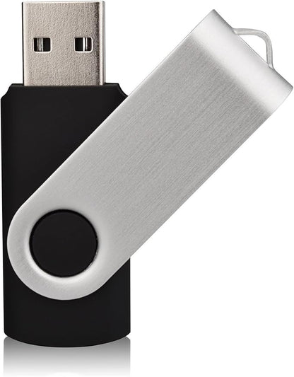 Aiibe 10 Pack 128GB Flash Drive USB Drive Thumb Drives USB 2.0 Memory Stick Jump Drives 128GB USB Flash Drive Bulk (10 Mixed Colors: Black Blue Red Green Orange White Yellow Pink Purple Silver)