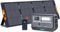 ALLWEI Solar Generator 2400W with 1x 200W Solar Panel, 2048Wh LiFePO4 Portable Power Station, Fast Charge in 1.5H, 4 AC Outlet, Expandable to 10240Wh for RV Camping Home Backup Outdoor Power Outage