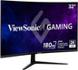 ViewSonic VX3218C-2K 32 Inch Curved 1440p 1ms 165Hz Gaming Monitor with AMD FreeSync Premium, Eye Care, HDMI and Display Port