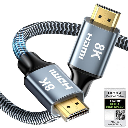 CABNEER 8K HDMI Cable 4 ft, 48Gbps High Speed HDMI 2.1 Cable, HDMI Cord 8K@60Hz 4K@120Hz Support for HDR eARC HDCP 2.2&2.3, HDMI Cable 2.1 Compatible with HDTV, Laptop, Monitor, PC