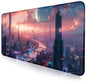Gray Forest Mouse Pad with Seam Edge Design, Non Slip Rubber Keyboard Pad