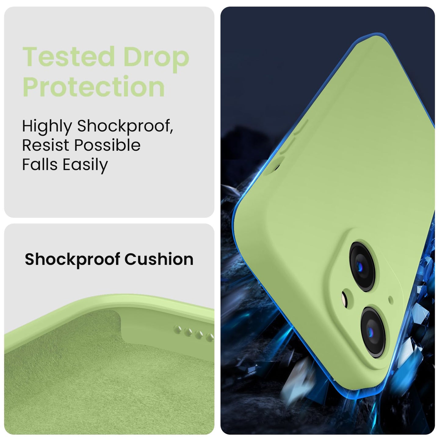 FireNova Designed for iPhone 14 Case, 6.1", Tea Green