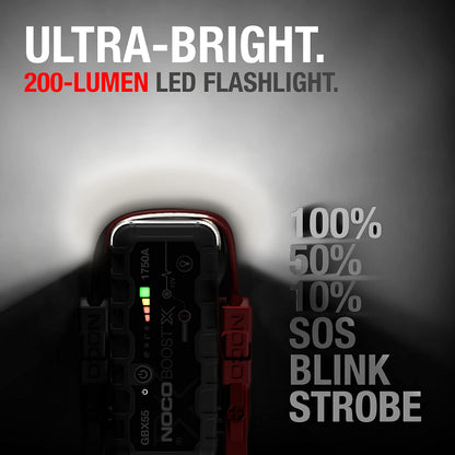 NOCO Boost GBX55 1750A UltraSafe Jump Starter, 12V Lithium Battery Booster