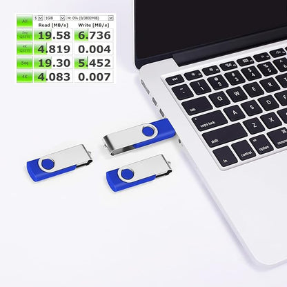 1GB Bulk Flash Drive 200 Pack, EASTBULL USB 2.0 Flash Drives Bulk Thumb Drives Pack USB Drives Pack (Blue)