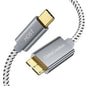 CableCreation 3.3FT USB C to Micro B Cable,10Gbps Speed External Hard Drive Braided,USB 3.1 Type C to Micro B Work for iPhone 15 Series,Seagate WD Westgate My Passport,MacBook Pro,iPad/Tablet,Grey
