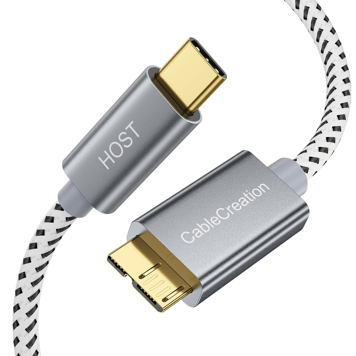 USB C 3.1 Type C to Micro B Hard Drive Cable for iPhone/Laptop/Camera
