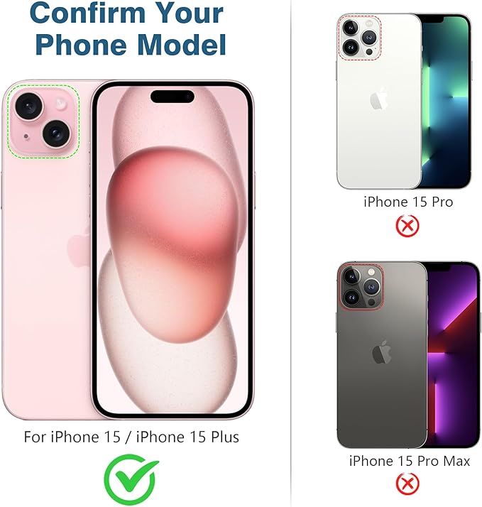 AGVEE 3+3 6 Pack for iPhone 15 6.1" / 15 Plus 6.7" Camera Lens Cover Protector, Metal Ring 9H Tempered HD Glass Camera Cover Protector Film, Silver