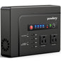 powkey Portable Power Station 200W, 146Wh Portable Solar Generator Battery Pack with 2 Pure Sine Wave AC Outlets/4 USB A/1 DC Port, Lithium Battery Backup Power Supply for Camping Travel Outdoor Home