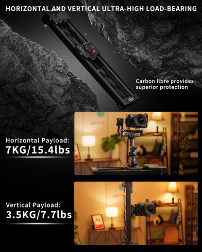 IFOOTAGE Shark Slider Nano II 660,Professional Motorized Camera Slider,Compatible with DJI RS2, RS2Pro, RS3 Pro, RS4, RS4 Pro,Video Stabilizer Rail,Timelapse,Heavy Camera,Max.Payload 15.4lbs