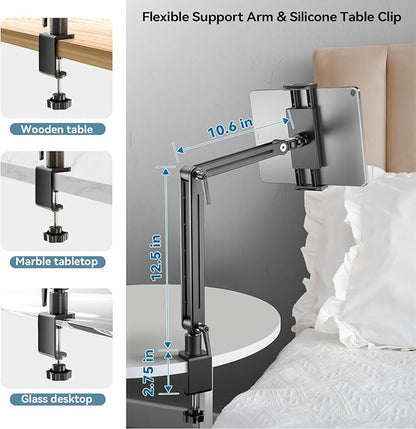 Mount Soporte para Tablet/Portable Monitor/Ereader - Strong Bearing Weight Over 5.5lbs with Built-in Adjusting Wrench with 360°Rotate Base Fits for ipad 4.7-15.6" Tablet Stand Holder