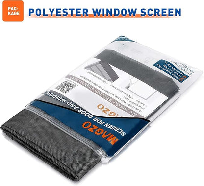 MAGZO Window Screen Replacement, 36"W x 90"L Sturdy Screen for Windows and Adjustable Door DIY Window Screen Roll French Patio Entry Porch Sliding Door Screen Mesh Curtain Net Wire Black