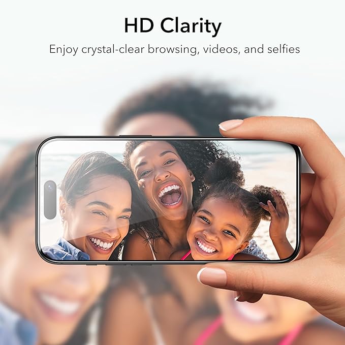 ESR 3+1 Pack for iPhone 15 Plus Privacy Screen Protector Set, Anti-spy Tempered-Glass Privacy Screen Protector, Micro-curved Edges, Case Friendly, 3-Pack with 1 Set of Individual Camera Lens Protector