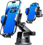 VANMASS [Pro Version] Universal Car Phone Mount [Super Suction Cup] Dashboard Phone Holder, Handsfree Windshield Dash Vent Phone Holder Car, Compatible for iPhone 16 15 14 13 Samsung LG & Truck,Blue