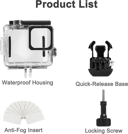 OKFUN Waterproof Diving Protective Case for Go Pro Hero 4K,196FT/60M Underwater Dive Durable Housing for Snorkeling,Surfing&Extreme Sports Hero4K 2024 Action Camera Accessories