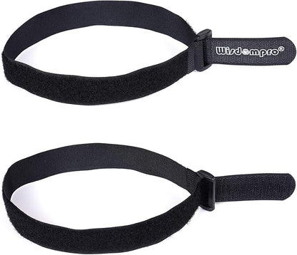 12 Pack 1 x 18 Inches Hook and Loop Reusable Fastening Cable Tie Down Straps by Wisdompro - Reusable, Durable Functional Cinch Strap to Keep Your Home, Office, Workspace from Tangled Messes of Cords