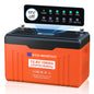 ECO-WORTHY 12V 100AH LiFePO4 Lithium Battery with Bluetooth, Max.1280Wh Energy, Low Temperature Protection, Group 24, Built-in 100A BMS, Perfect for Trolling Motor, RV, Boat, Solar Off-Grid