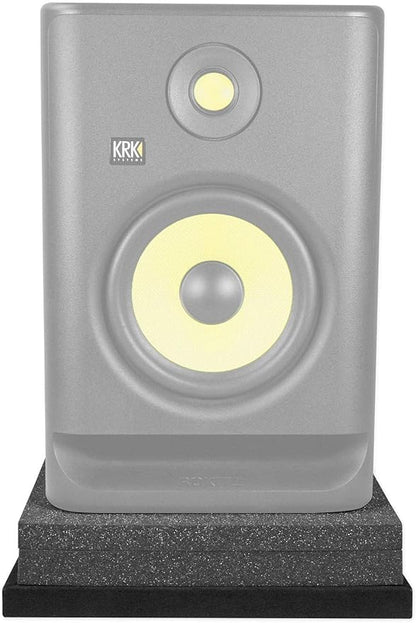 Rockville Pair Iso-8 Studio Monitor Isolation Pads for 8" Speakers, High-Density Acoustic Foam, Angle Adjustable, Reduces Vibrations, for Home Studio Recording Monitors