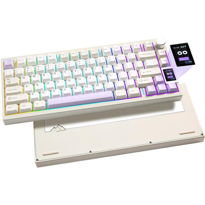 YUNZII AL80 75% Wireless Aluminum Mechanical Keyboard(Beige, Gateron Zero)