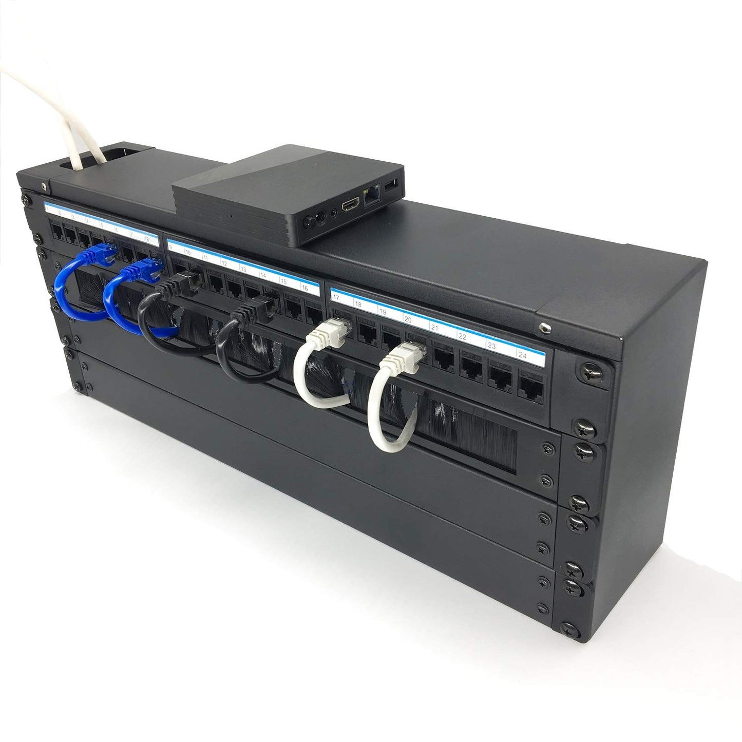 Jingchengmei 1U Disassembled Rack Mount Cable Management Panel with Brush