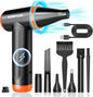 Compressed Air Duster - 150000RPM Brushless Motor, Mini Air Blower for PC Cleaning Kit, Canned Air Duster for Computers, Rechargeable & Portable Compressed Air for Electronics