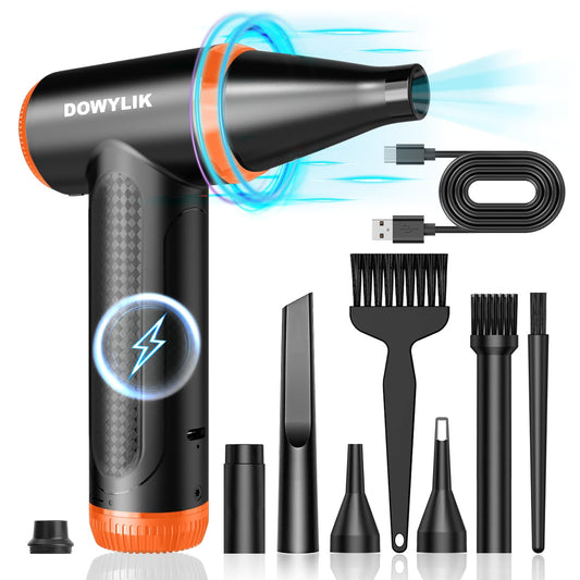 DOWYLIK Compressed Air Duster - 150000RPM Brushless Motor, Mini Air Blower