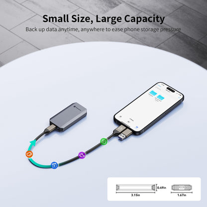 Yottamaster 1TB External SSD, Up to 460MB/s 2 in 1 USB C Cable & Lanyard Portable Solid State Drives, Supports 4K ProRes HDR Compatible with iPhone 17 Pro Max, Smartphone, Tablet, Laptop