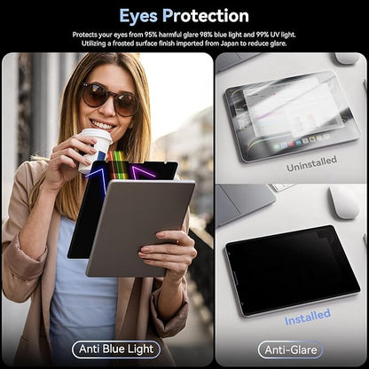 360° 4 Way Magnetic Privacy Filter for iPad Pro 11 inch (2022/2021/2020/2018), iPad Air 5th / ipad Air 4th Generation 10.9 inch, Removable Anti-Glare Blue Light Matte Privacy Screen Protector
