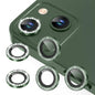 AGVEE 16 Pro & Max 3+3 6 Pack for iPhone 13 6.1" / 13 Mini 5.4" Camera Lens Protector, Bling Diamond & Bling Glitter Metal Ring 9H Tempered HD Glass Camera Cover Film, Glitter-Desert