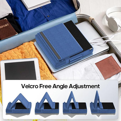 KDD Tablet Pillow Stand, Multi-Angle Viewing Ipad Holder for Lap, Bed and Desk, Foldable Soft Pad Dock with Stylus Mount Compatible with Ipad Pro 12.9, 10.5, 11, Air, Mini, Phones, Books, E-Reader