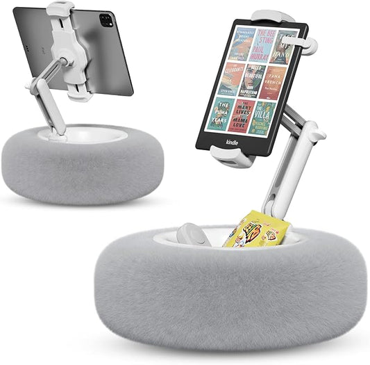 SupeDesk Tablet Stand Pillow for Bed, Adjustable Tablet Stand with Detachable Snack Bowl, Phone Stand for Bed, Kindle Holder, iPad Holder, Tablet Holder for Reading, Watching Videos and Streaming